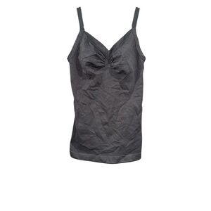Nikibiki Dark Gray Fitted Tank Top Cinched Detail One Size